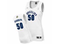 Women Adidas Memphis Grizzlies #50 Zach Randolph Swingman White Home NBA Jersey