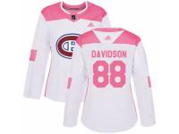 Women Adidas Montreal Canadiens #88 Brandon Davidson White/Pink Fashion NHL Jersey