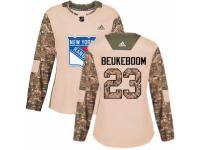Women Adidas New York Rangers #23 Jeff Beukeboom Camo Veterans Day Practice NHL Jersey