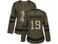 Women Adidas Ottawa Senators #19 Derick Brassard Green Salute to Service NHL Jersey