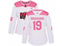 Women Adidas Ottawa Senators #19 Derick Brassard White/Pink Fashion NHL Jersey