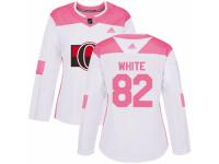 Women Adidas Ottawa Senators #82 Colin White White/Pink Fashion NHL Jersey
