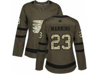 Women Adidas Philadelphia Flyers #23 Brandon Manning Green Salute to Service NHL Jersey