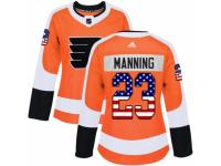 Women Adidas Philadelphia Flyers #23 Brandon Manning Orange USA Flag Fashion NHL Jersey