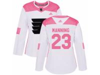 Women Adidas Philadelphia Flyers #23 Brandon Manning White/Pink Fashion NHL Jersey
