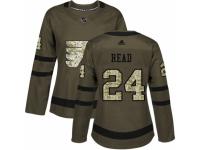 Women Adidas Philadelphia Flyers #24 Matt Read Green Salute to Service NHL Jersey