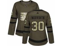Women Adidas Philadelphia Flyers #30 Michal Neuvirth Green Salute to Service NHL Jersey