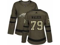 Women Adidas Washington Capitals #79 Nathan Walker Green Salute to Service NHL Jersey