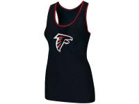 Women Atlanta Falcons Ladies Big Logo Tri-Blend Racerback stretch Tank Top Black