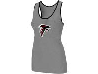 Women Atlanta Falcons Ladies Big Logo Tri-Blend Racerback stretch Tank Top Light Grey