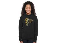 Women Atlanta Falcons Pro Line Black Gold Collection Pullover Hoodie