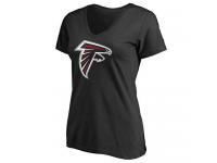 Women Atlanta Falcons Pro Line Primary Team Logo Slim Fit T-Shirt Black