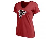 Women Atlanta Falcons Pro Line Primary Team Logo Slim Fit T-Shirt Red
