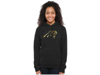 Women Carolina Panthers Pro Line Black Gold Collection Pullover Hoodie