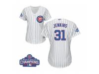 Women Majestic Chicago Cubs #31 Fergie Jenkins Authentic White Home 2016 World Series Champions Cool Base MLB Jersey