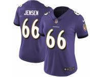 Women Nike Baltimore Ravens #66 Ryan Jensen Purple Team Color Vapor Untouchable Limited Player NFL Jersey