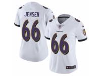 Women Nike Baltimore Ravens #66 Ryan Jensen White Vapor Untouchable Limited Player NFL Jersey