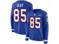 Women Nike Buffalo Bills #85 Charles Clay Limited Royal Blue Therma Long Sleeve NFL Jersey