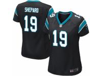 Women Nike Carolina Panthers #19 Russell Shepard Game Black Team Color NFL Jersey