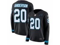 Women Nike Carolina Panthers #20 C.J. Anderson Limited Black Therma Long Sleeve NFL Jersey