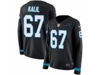 Women Nike Carolina Panthers #67 Ryan Kalil Limited Black Therma Long Sleeve NFL Jersey