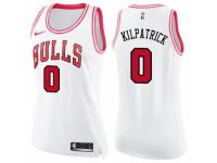 Women Nike Chicago Bulls #0 Sean Kilpatrick Swingman White-Pink Fashion NBA Jersey