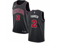 Women Nike Chicago Bulls #2 Jabari Parker Black NBA Jersey Statement Edition