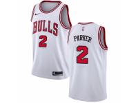 Women Nike Chicago Bulls #2 Jabari Parker White NBA Jersey - Association Edition