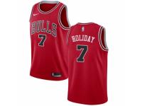 Women Nike Chicago Bulls #7 Justin Holiday  Red Road NBA Jersey - Icon Edition