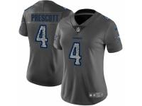 Women Nike Dallas Cowboys #4 Dak Prescott Gray Static Vapor Untouchable Game NFL Jersey