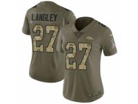 Women Nike Denver Broncos #27 Brendan Langley Limited Olive/Camo 2017 Salute to Service NFL Jersey