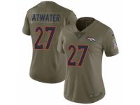 Women Nike Denver Broncos #27 Steve Atwater Limited Olive 2017 Salute to Service NFL Jersey