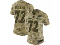 Women Nike Denver Broncos #72 Garett Bolles Limited Camo 2018 Salute to Service NFL Jersey