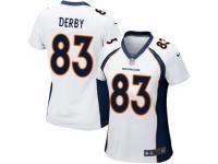 Women Nike Denver Broncos #83 A.J. Derby Game White NFL Jersey