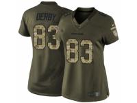 Women Nike Denver Broncos #83 A.J. Derby Limited Green Salute to Service NFL Jersey