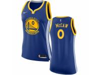 Women Nike Golden State Warriors #0 Patrick McCaw Royal Blue Road NBA Jersey - Icon Edition