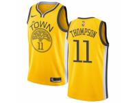 Women Nike Golden State Warriors #11 Klay Thompson Yellow  Jersey - Earned Edition