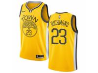 Women Nike Golden State Warriors #23 Mitch Richmond Yellow  Jersey - Earned Edition