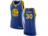 Women Nike Golden State Warriors #30 Stephen Curry Royal Blue Road NBA Jersey - Icon Edition