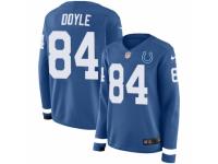 Women Nike Indianapolis Colts #84 Jack Doyle Limited Blue Therma Long Sleeve NFL Jersey