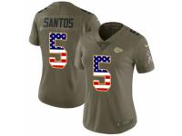 Women Nike Kansas City Chiefs #5 Cairo Santos Limited Olive/USA Flag 2017 Salute to Service NFL Jersey