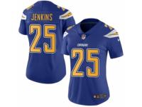Women Nike Los Angeles Chargers #25 Rayshawn Jenkins Limited Electric Blue Rush Vapor Untouchable NFL Jersey