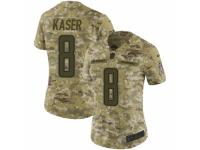Women Nike Los Angeles Chargers #8 Drew Kaser Limited Camo 2018 Salute to Service NFL Jersey