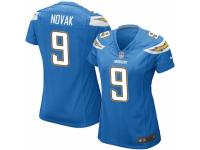 Women Nike Los Angeles Chargers #9 Nick Novak Game Electric Blue Alternate NFL Jersey