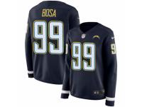 Women Nike Los Angeles Chargers #99 Joey Bosa Limited Navy Blue Therma Long Sleeve NFL Jersey