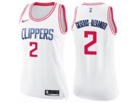 Women Nike Los Angeles Clippers #2 Shai Gilgeous-Alexander Swingman White-Pink Fashion NBA Jersey