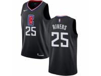 Women Nike Los Angeles Clippers #25 Austin Rivers  Black Alternate NBA Jersey Statement Edition