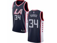 Women Nike Los Angeles Clippers #34 Tobias Harris  Navy Blue NBA Jersey - City Edition