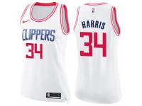 Women Nike Los Angeles Clippers #34 Tobias Harris Swingman White-Pink Fashion NBA Jersey