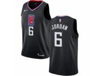 Women Nike Los Angeles Clippers #6 DeAndre Jordan  Black Alternate NBA Jersey Statement Edition